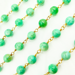 Load image into Gallery viewer, Amazonite Gold Plated Wire Chain. AMZ16
