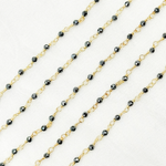 Load image into Gallery viewer, Hematite Gold Plated Wire Chain. HEM7