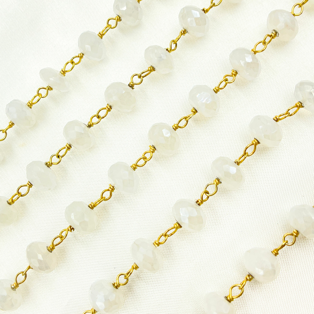 Coated Chaceldony Gold Plated Wire Chain. PCL12