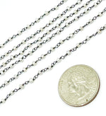Load image into Gallery viewer, Grey Freshwater Pearl Wire Wrap Chain. PRL30