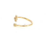 Load image into Gallery viewer, 14k Solid Gold Diamond Flower Ring