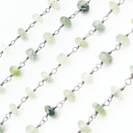 Load image into Gallery viewer, Green Rutile Oxidized Wire Chain. GRU16
