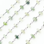 Load image into Gallery viewer, Green Rutile Oxidized Wire Chain. GRU16