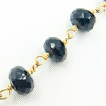 Load image into Gallery viewer, Black Spinel Gold Plated Wire Chain. BSP5