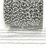 Load image into Gallery viewer, Grey Freshwater Pearl Wire Wrap Chain. PRL30
