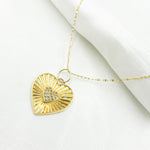 Load image into Gallery viewer, 14k Solid Gold Diamond Heart Charm. GDP490