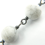 Load image into Gallery viewer, Howlite Gemstone Round Shape Chain. HO1