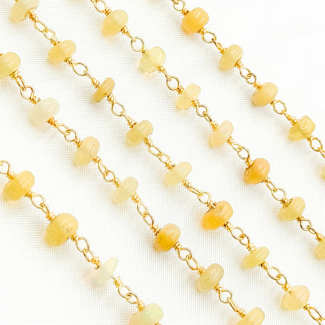 Ethiopian Opal Gold Plated 925 Sterling Silver Wire Chain. ETH3