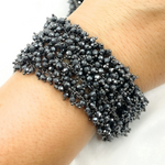 Load image into Gallery viewer, Hematite Closer Cluster Dangle Oxidized Wire Chain. HEM6