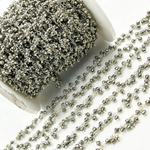 Load image into Gallery viewer, Steel Pyrite Cluster Dangle 925 Sterling Silver Wire Chain. PYR61