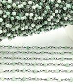 Load image into Gallery viewer, Aquamarine Coated Wire Wrap Chain. AQU14