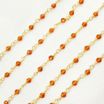 Load image into Gallery viewer, Hessonite Gold Plated Wire Chain. HES2