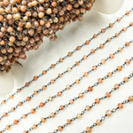 Load image into Gallery viewer, Coated Peach Quartz Wire Chain. CQU26