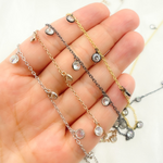 Load image into Gallery viewer, Cubic Zirconia Round 4mm Shape Dangle Chain. CZ8