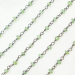 Load image into Gallery viewer, Green Kyanite Oxidized Wire Chain. KYA8
