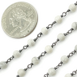 Load image into Gallery viewer, Howlite Gemstone Round Shape Chain. HO2