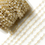 Load image into Gallery viewer, Natural Brown Zircon Gold Plated Wire Chain. NZ5