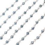 Load image into Gallery viewer, Coated Black Spinel Wire Wrap Chain. CBS11