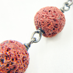 Load image into Gallery viewer, Wood Round Shape Oxidized Wire Chain. WO5