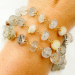 Load image into Gallery viewer, Mix Rutile Gold Plated Wire Chain. MRU1