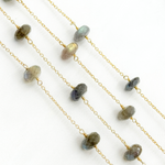 Load image into Gallery viewer, Labradorite Gold Plated Wire Chain. LAB8