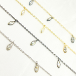 Load image into Gallery viewer, Cubic Zirconia Marquise Shape Dangle Chain. CZ4