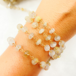 Load image into Gallery viewer, Golden Rutile Gold Plated 925 Sterling Silver Wire Chain. GRU1