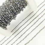 Load image into Gallery viewer, Coated Labradorite Oxidized Wire Chain. CLB28