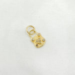Load image into Gallery viewer, GDP553. 14K Solid Gold Diamond Heart Lock Charm