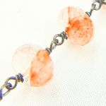 Load image into Gallery viewer, Strawberry Quartz Oxidized Wire Chain. STQ6