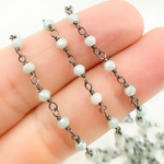 Load image into Gallery viewer, Coated Aventurine Oxidized Wire Chain. AVE1