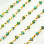 Load image into Gallery viewer, Dyed Emerald Wire Wrap Chain. EME4
