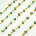 Load image into Gallery viewer, Dyed Emerald Wire Wrap Chain. EME4