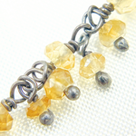 Load image into Gallery viewer, Citrine Cluster Dangle Oxidized Wire Chain. CTR5
