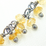 Load image into Gallery viewer, Citrine Cluster Dangle Oxidized Wire Chain. CTR5