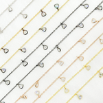 Load image into Gallery viewer, Cubic Zirconia Triangle 4mm Shape Dangle Chain. CZ6