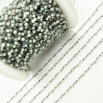 Load image into Gallery viewer, Coated Aventurine Oxidized Wire Chain. AVE1