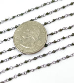Load image into Gallery viewer, Black Moonstone Wire Wrap Chain. BMS3
