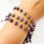 Load image into Gallery viewer, Coated Garnet Gold Plated Wire Chain. CGR3