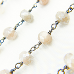 Load image into Gallery viewer, Coated Siloni Moonstone Oxidized Wire Chain. CMS83