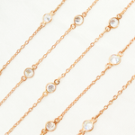 Load image into Gallery viewer, Cubic Zirconia Round Shape Connected Chain. CZ62