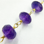 Load image into Gallery viewer, Amethyst Gold Plated Wire Chain. AME1