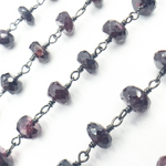 Load image into Gallery viewer, Garnet Oxidized Wire Chain. GAR16