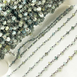 Load image into Gallery viewer, Moss Aquamarine Oxidized Wire ChainS