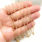 Load image into Gallery viewer, Coated Crystal Gold Plated Wire Chain. CR29

