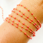 Load image into Gallery viewer, Coral Gold Plated Wire Chain. COR12