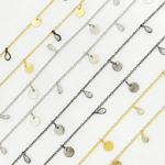 Load image into Gallery viewer, CZ49. CZ Pear Shape & Disc Alternate Dangle Wire Chain
