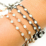 Load image into Gallery viewer, Created White Opal Round Shape Connected Chain. CWO2