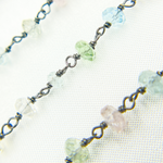 Load image into Gallery viewer, Aquamarine Oxidized Wire Chain. AQU1