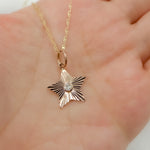Load image into Gallery viewer, KG268. 14k Solid White and Rose Gold Diamond Star